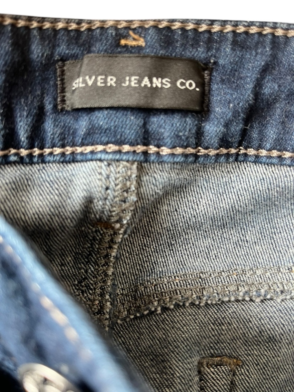 Silver Jeans Suki Straight Mid Rise Dark Wash Curvy Fit Jeans W34 L33 - Picture 12 of 14